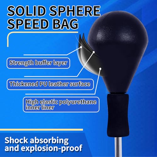 Pro Adjustable Punching Bag with Stand - Heavy Duty Speed Bag for Boxing & Fitness
