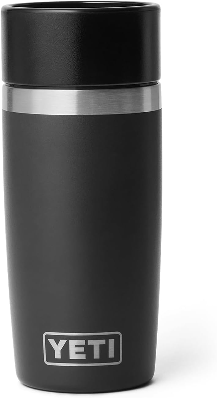 YETI Rambler 12 oz Travel Bottle - Stainless Steel, Vacuum Insulated, Leakproof Commuter Cap | Black