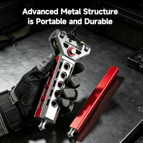 Catch&Hunt Professional Aluminum Slingshot for Adults with Refill Storage & Emergency Breaker