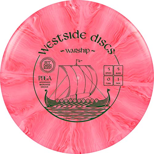 Westside Discs Origio Burst Warship Disc Golf Midrange - Red, Stable
