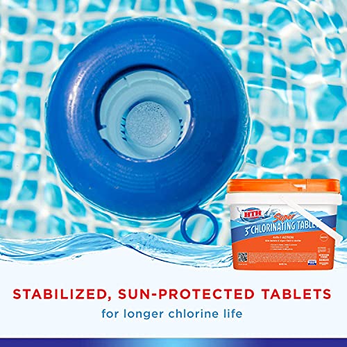 HTH Super 3-Inch Pool Chlorinating Tablets - 8 lbs for Vinyl & Saltwater Pools