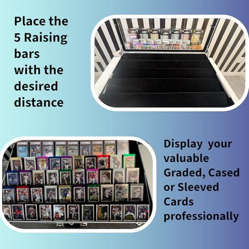 Large Card Display Case for Sports & Trading Cards - 34x22 Inch Aluminum Frame