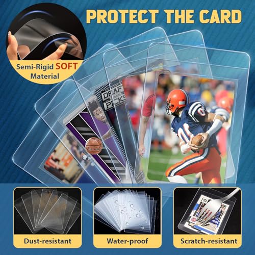 SAMYUCHO 2000pcs Semi-Rigid Card Holder & Penny Sleeves Set 1000pcs Each