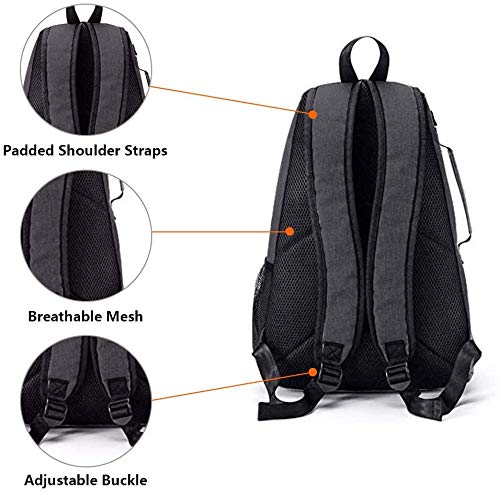 QCWN Tennis Bag，Tennis Backpacks & Pickleball Bags for Men, Women & Kids，Tennis Racket Backpack/Bags to Hold 1 or 2 Racket Sport,Raquet Carrier for Balls, Pickleball Paddles, Badminton Rackets.