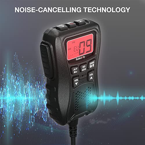 Radioddity CS-47 Compact CB Radio with Handheld Microphone, AM/FM, Noise Reduction, VOX