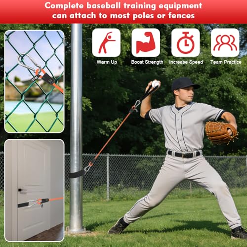 Baseball Resistance Bands Set for Pitching & Throwing Training - Arm Strength & Mobility