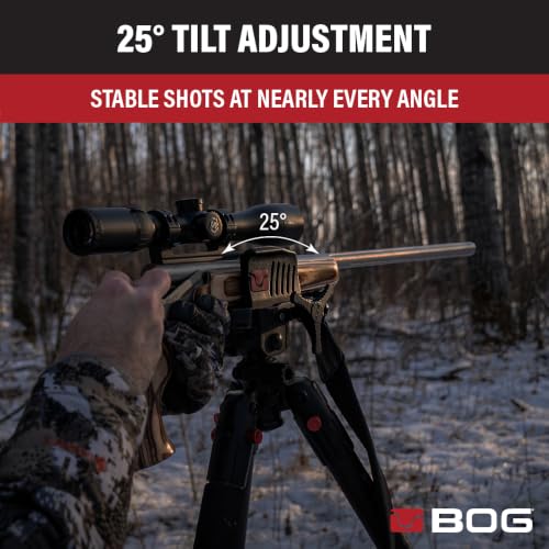 BOG DeathGrip Hunting Tripod Black Aluminum 7-59" Shooting Rest with Clamp