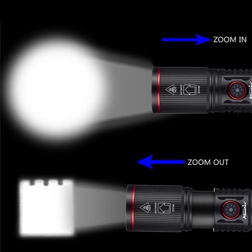 ALONEFIRE SV96 RGBW Multi-Color LED Flashlight USB-C Rechargeable Zoomable Red Green Blue White Light for Astronomy Hunting with Battery