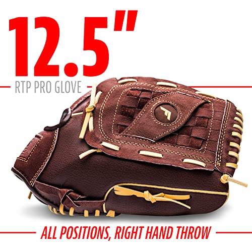 12.5-Inch Franklin Sports RTP Pro Baseball Glove Basket Web Brown - Fielding