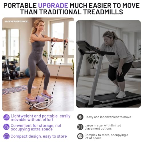 Purple Side to Side Rock Stepper Exercise Machine - Full-Body Workout