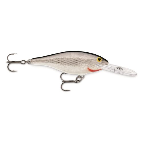 Rapala Shad Rap Lure, Size 05, 2" Length, 4'-9' Depth, 2 No 8 Treble Hooks, Demon, Per 1
