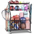 PLKOW Garage Sports Equipment Storage Organizer - Black, 36.2 x 16.5 x 44.3 Inches