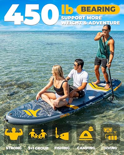 Flyroc 11'6x35'' Extra Wide Inflatable Stand Up Paddle Board for All Skill Levels - Drift Gray / XL