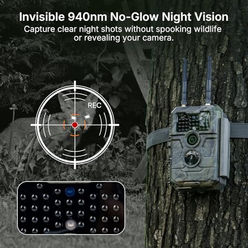 GardePro E6 2.0 Pro WiFi Trail Camera - 4K Video, Rechargeable Battery