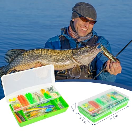 92Pcs Complete Fishing Tackle Kit with Lures, Hooks, Weights & Tackle Box