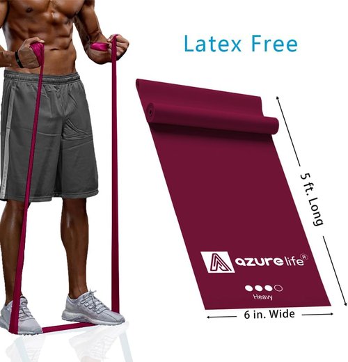 AZURELIFE Professional Non-Latex Resistance Bands - 8 Yards Bulk Roll for Yoga, Pilates & Rehab