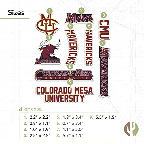 Colorado Mesa Mavericks Vinyl Sticker Decal for Laptops & Water Bottles