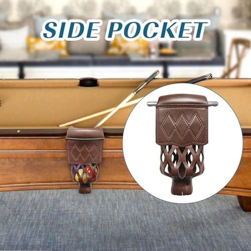 Heavy Duty PU Leather Billiard Pool Table Pockets Set of 6 - Burgundy