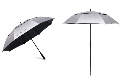 G4Free 68 Inch UV Golf Umbrella and 62 Inch UV Golf/Beach Umbrella Double Canopy