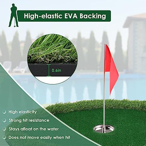 Kokorona Floating Golf Green for Pool & Backyard Practice - Foldable Chipping Mat