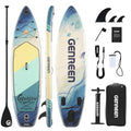 GENREEN 10'6" Inflatable Stand Up Paddle Board - Dark Blue, Stable & Beginner-Friendly