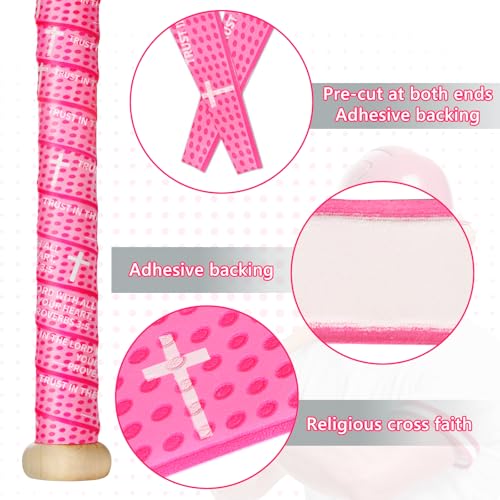 Pink Baseball Bat Grip Wrap 2 Pack Non-Slip Softball & Baseball Accessories PROVERBS 3:5