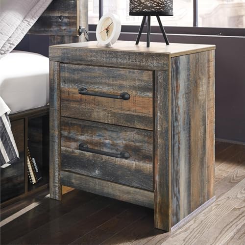 Rustic Brown Nightstand with USB-C Charging - Drystan Signature Design Ashley