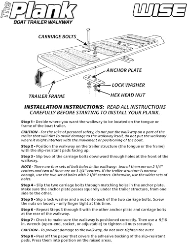 Boat Trailer Tongue Walkway Platform - Slip-Resistant Support for Launching