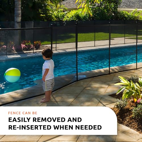 Life Saver Pool Fence DIY Section Kit Black 4x12 Feet Safety Mesh Fence