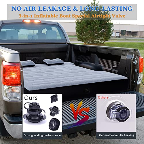 Grey Camping Pickup Truck Bed Air Mattress Thicken Sleeping Pad for Outdoor & Car Camping