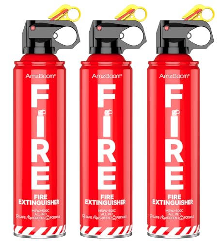 Portable Fire Extinguisher Kit 3-Pack for Home Car Kitchen Boat with Mounting Brackets