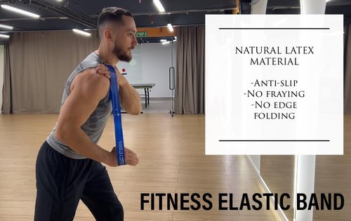 REJULABS Latex Resistance Bands Set – 5 Exercise Bands for Home Workout, Strength Training, Yoga, Pilates, Physical Therapy – Natural Latex, 5 Levels (X-Light to X-Heavy) with Carry Bag