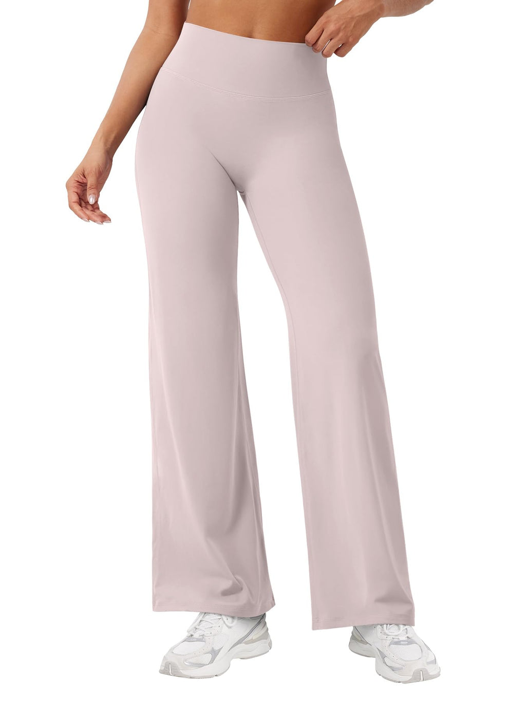 YEOREO Workout Leggings Womens No Front Seam Straight Leggings 29" High Waist Buttery Eddiy Gym Yoga Pants Dusty Pink S