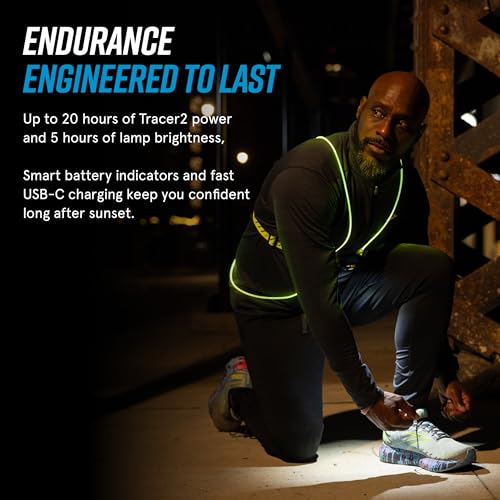 Noxgear Tracer2 Medium-Large LED Reflective Running Vest with Chest Light