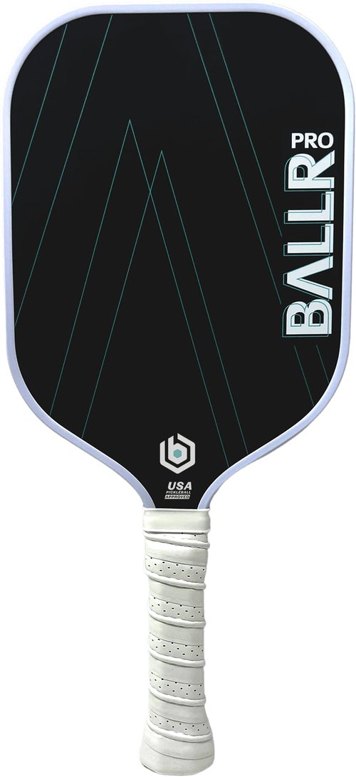 BALLR Pro Pickleball Paddle with T700 Carbon Fiber Surface for Increased Spin and Control - USAPA Approved