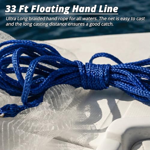 8ft Radius Fishing Cast Net - Eco-Friendly Lead Weights, ProCast Series