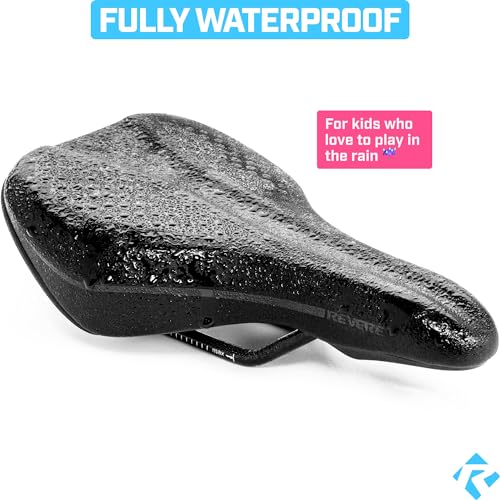 Revere Youth Memory Foam Bike Saddle - Black for Kids 16-24 Inch Bikes
