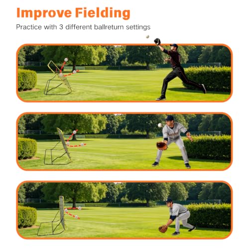 Baseball Rebounder Net - Adjustable Fielding Trainer for Baseball & Softball Practice