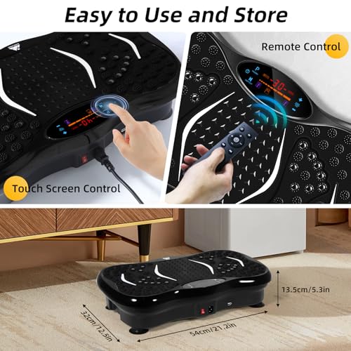 Himaly Low-Noise Full-Body Vibration Exercise Machine - Black, Home Fitness