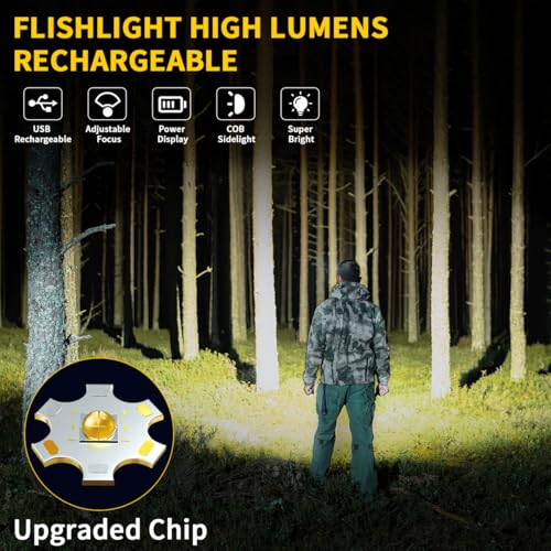Rechargeable LED Flashlights 4 Pack High Lumens Emergency & Camping Light