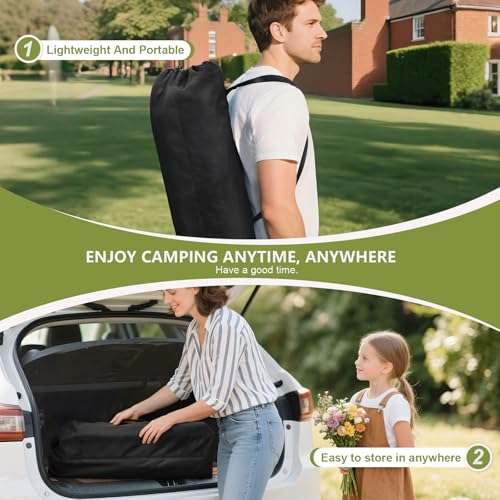 Hsundries 4FT Portable Folding Camping Table with Carry Bag & Mesh Storage