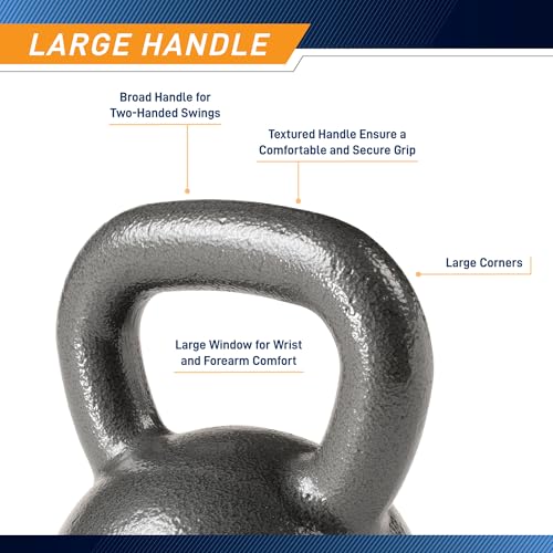 Marcy Hammertone 55 lb Kettlebell for Strength Training Home Gym Equipment