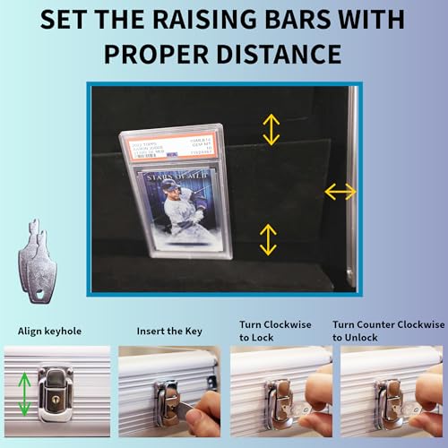 Large Card Display Case for Sports & Trading Cards - 34x22 Inch Aluminum Frame