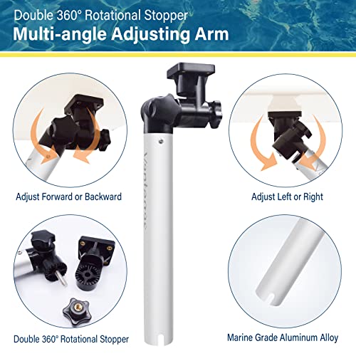 White Boat Fish Cleaning & Bait Cutting Board with Rod Holder & Tools - Marine-Grade PVC