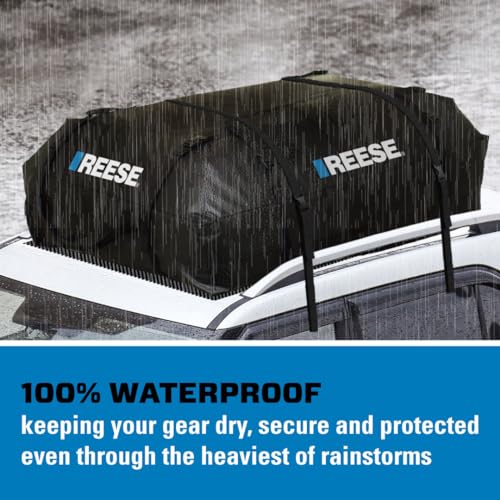 REESE 22 Cu Ft Waterproof Rooftop Cargo Carrier Bag for Cars, SUVs & Trucks