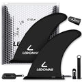 SUP Center Fin 9 Inch with Extra Pin & No-Tool Installation - 2 Pcs - Black+Pink Variation of THIS listing