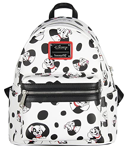 Loungefly Disney 101 Dalmatians Mini Backpack with Spots and Pups Print - 11 Inch