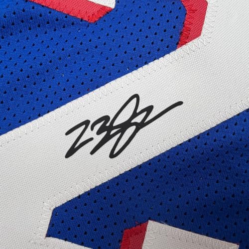 Men's XL Basketball Jersey with Reprint Autographed Player Print - Blue Reprint