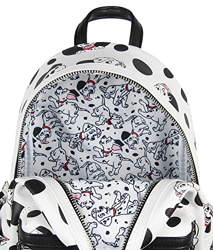 Loungefly Disney 101 Dalmatians Mini Backpack with Spots and Pups Print - 11 Inch