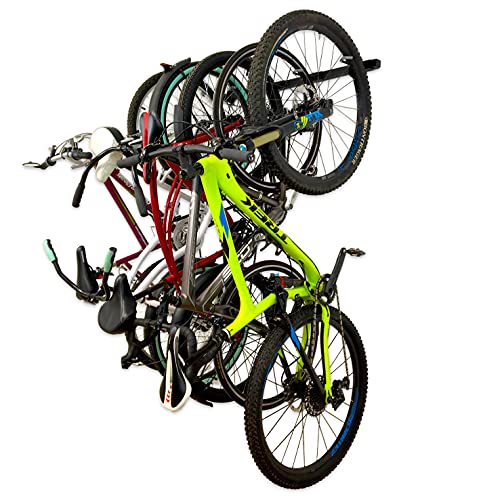 StoreYourBoard 5 Bike Wall Mount Rack – Heavy Duty Garage Bicycle Storage, Space-Saving Vertical Bike Hanger, Supports 300 lbs